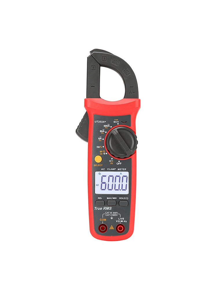 UT202A+ Digital Clamp Meter 6000 Counts Auto Range True RMS NCV Multimeter