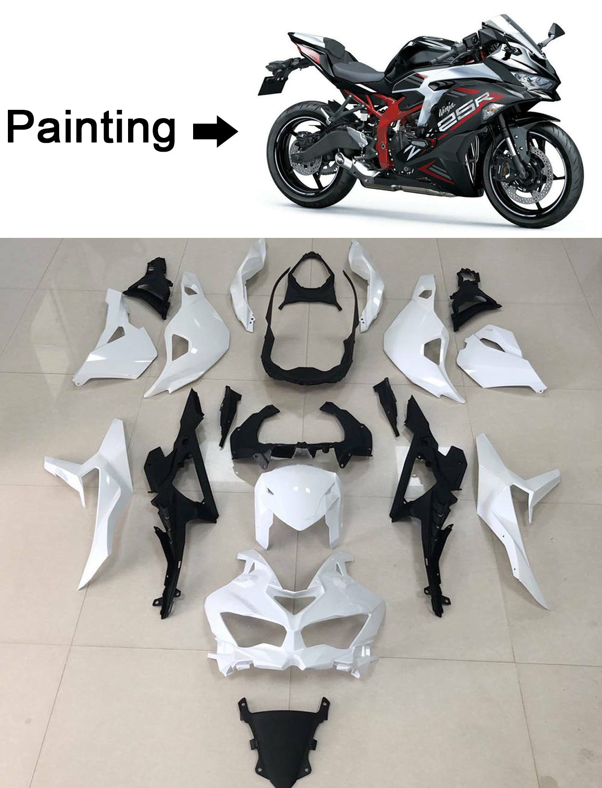 2019-2025 Kawasaki Ninja ZX-25R Amotopart Injection Fairing Kit Bodywork ABS #104