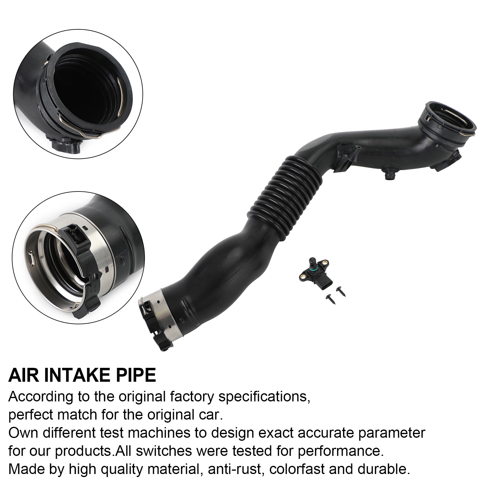 2014-2016 BMW 335i GT xDrive Intercooler Air Intake Duct Charge Pipe Hose 13717604033 7604033