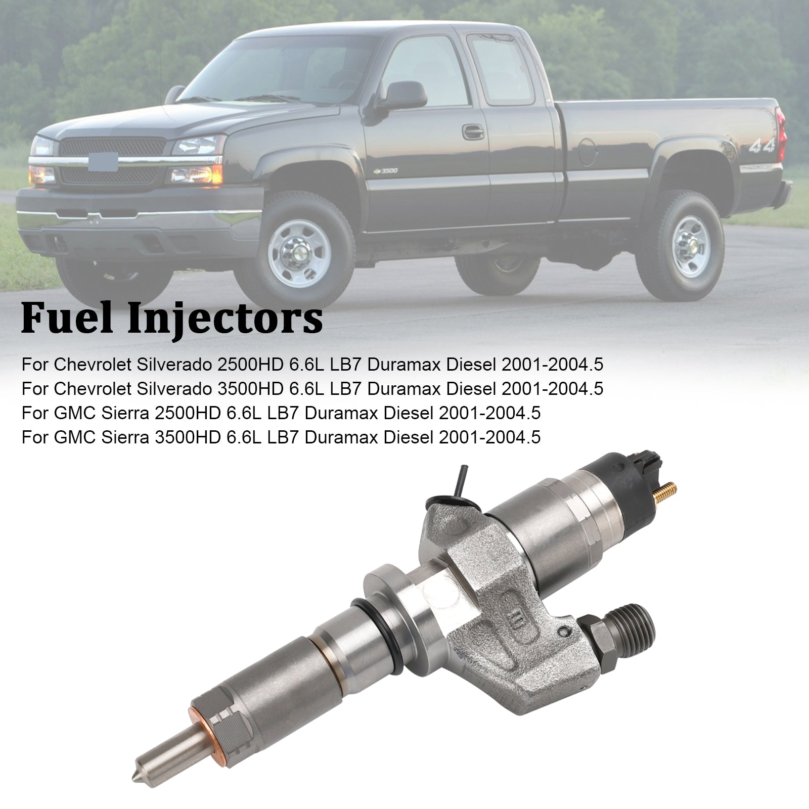 1PCS Fuel Injector 0445120008 Fit Duramax Fit Chevy Silverado 2001-2004.5