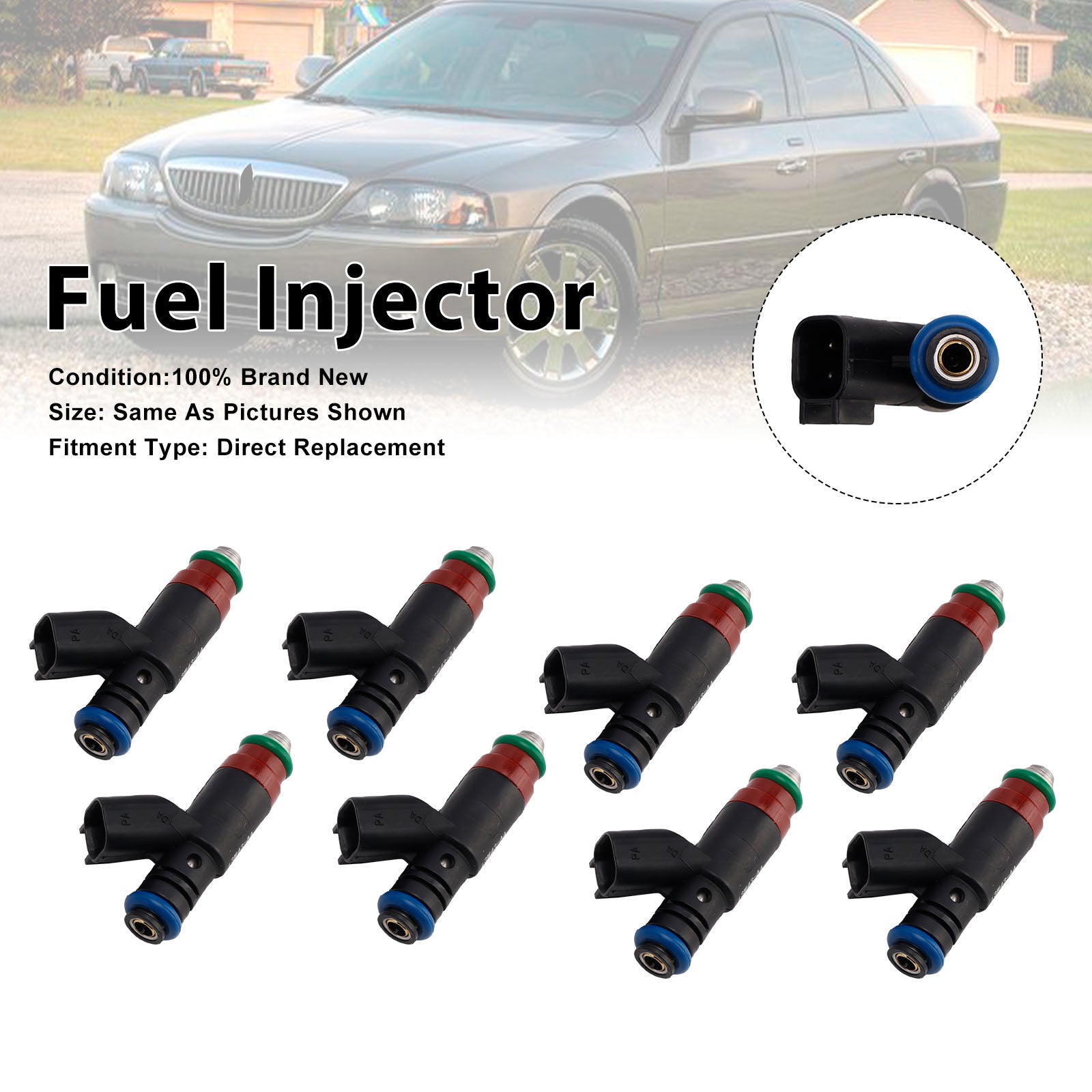 2003-2006 For Lincoln LS 3.9L V8 8Pcs Fuel Injector 822-11177