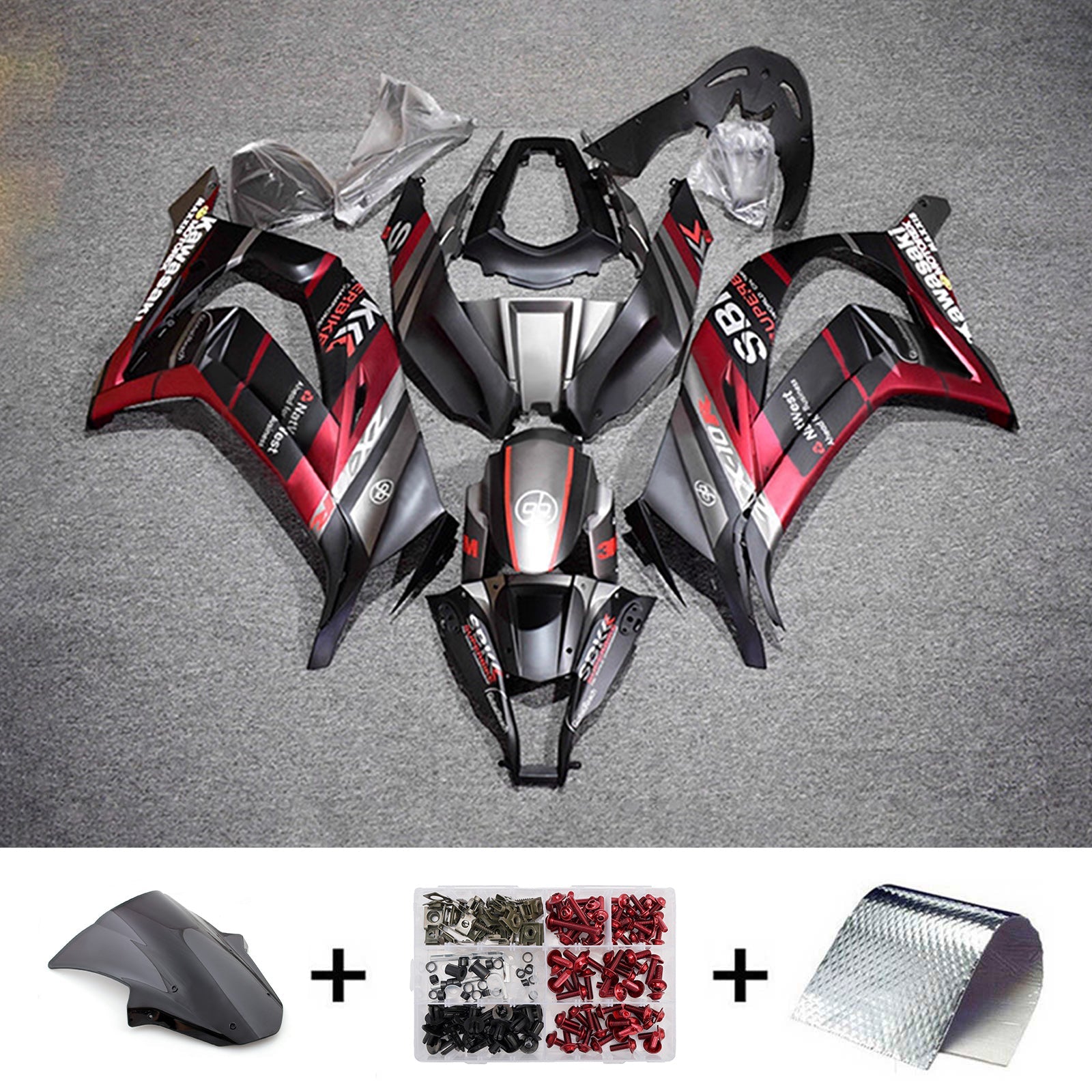 Injection Fairing Kit Bodywork Plastic ABS fit For Kawasaki ZX10R 2011-2015