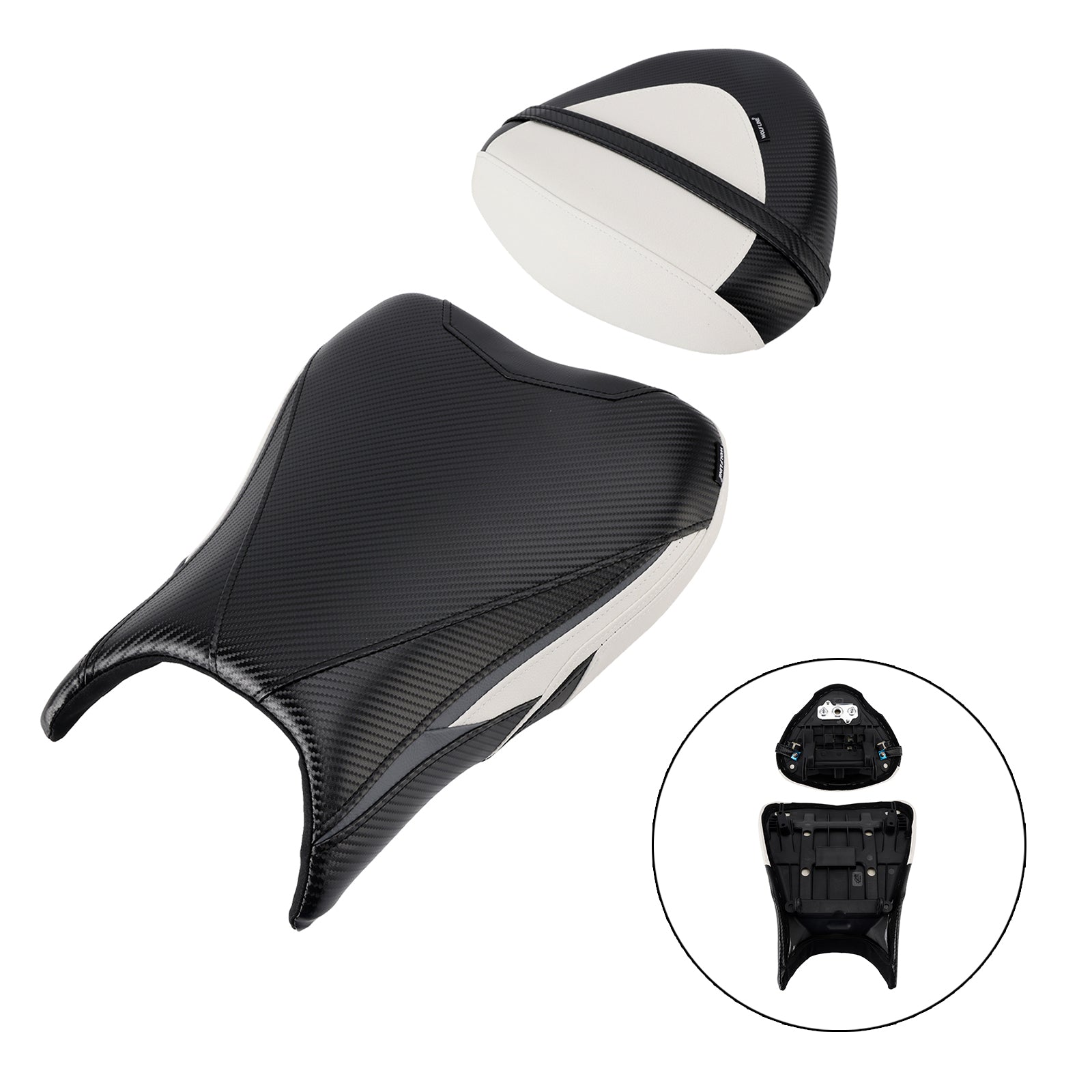 2022-2024 For Suzuki Hayabusa 1300 Lower Front W/ Rear Seat Driver Pillion White