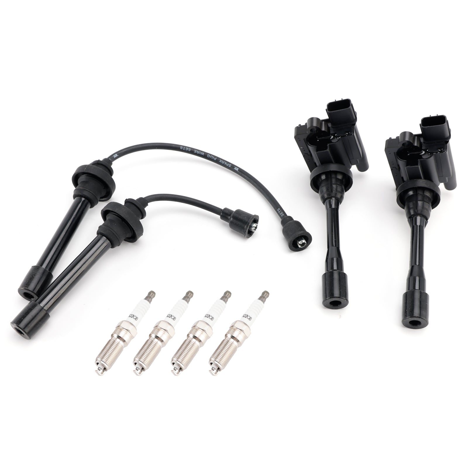 1999-2003 For Mitsubishi Galant 2.4L L4 2x Ignition Coil+2x Wires+4x Plugs UF295 AA-3554-02
