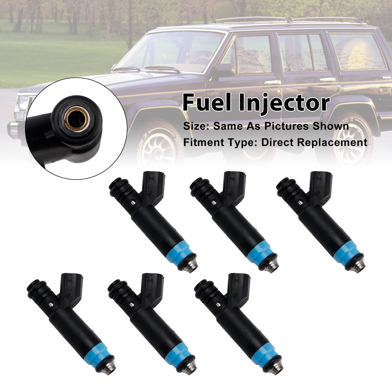 FJ570 6PCS Fuel Injector For 2000-2001Dodge RAM 1500/Durango 5.2L V8 04854181