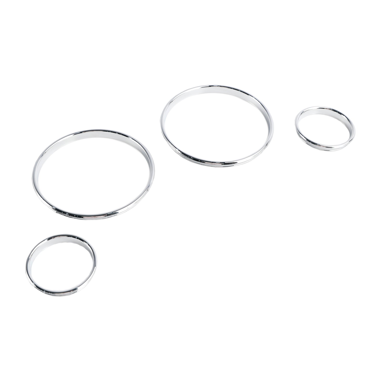 1995-2004 BMW E39 5 Series Silver Dash Trim Rings Speedometer Gauge Cluster Panel 500-125