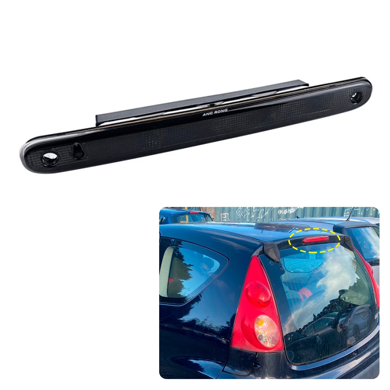Rear High Level Black Third Stop Brake Light For Citroen C1 For Peugeot 107