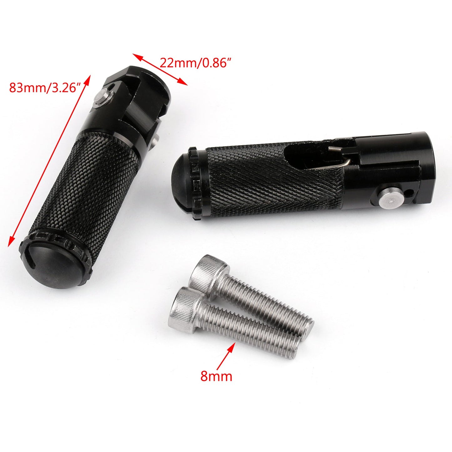 CNC Folding Foot Pegs Footpeg Rear Set Rest Racing Fit For Universal Black