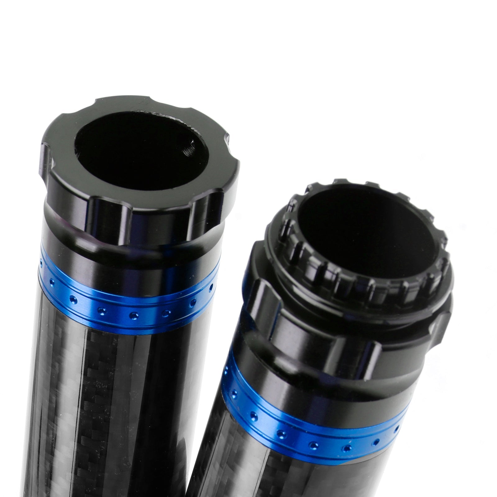 7/8"/22Mm Motorcycle Handle Bar Hand Grips Carbon Universal Green For Motorcycle Silver