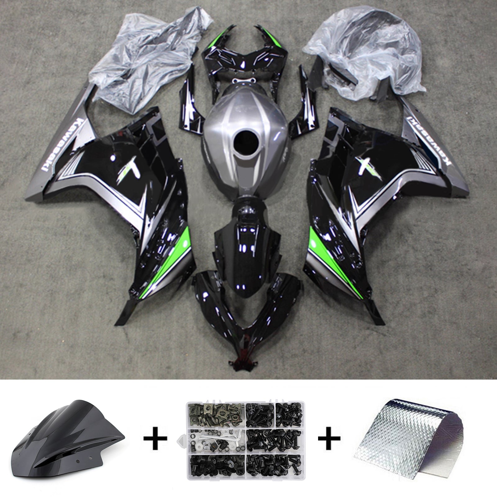 Injection Fairing Kit Bodywork Plastic ABS fit For Kawasaki EX300 Ninja300 2013-2024