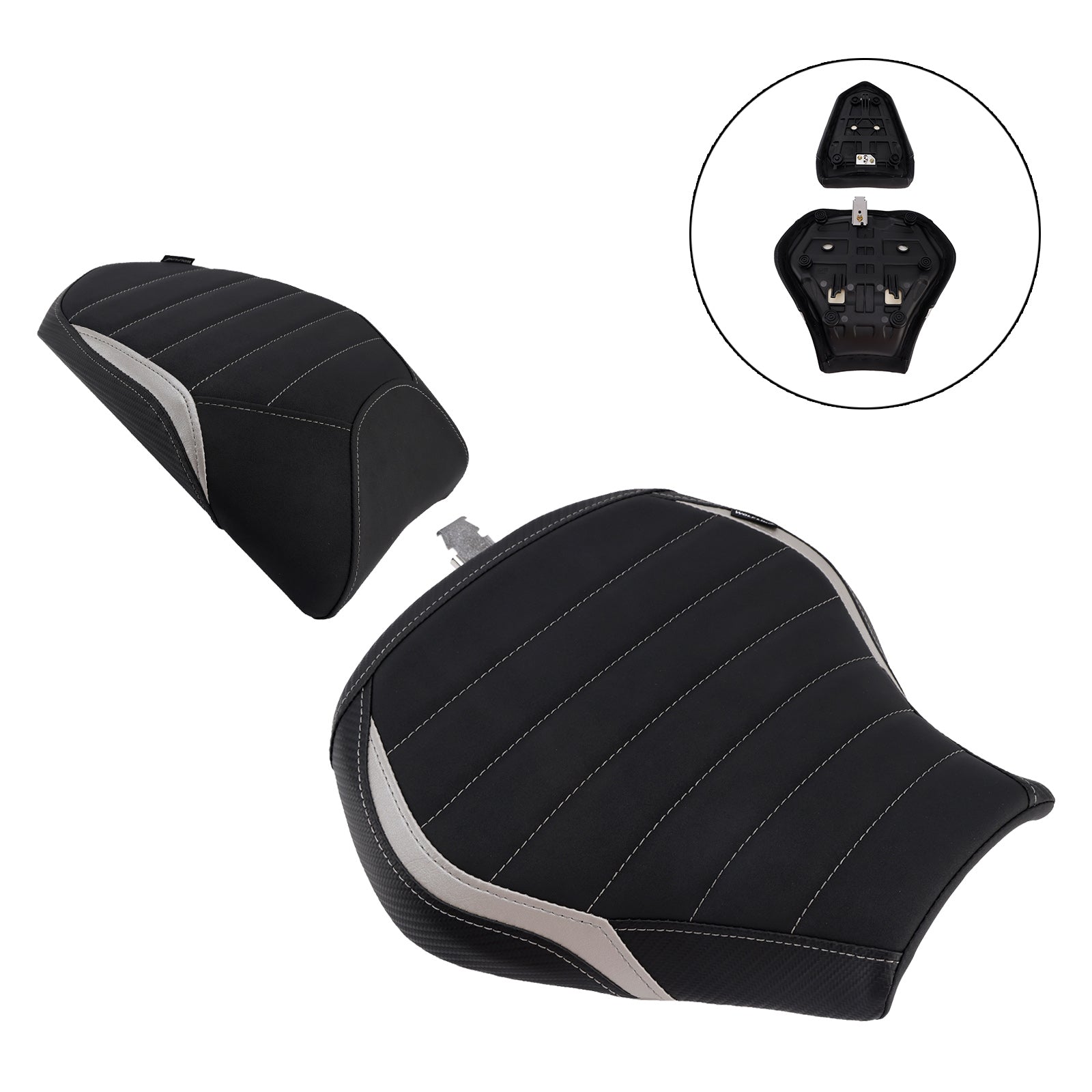 2022-2025 For Kawasaki Ninja H2 Sx Driver&Passenger Seat Kit Rear Cushion Gray