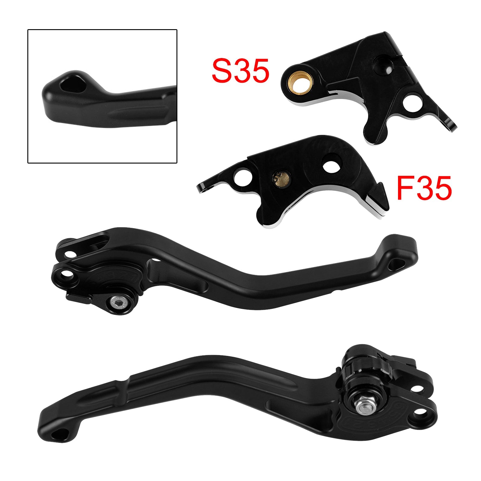 NEW Short Clutch Brake Lever fit for Suzuki GSXR600 06-10 GSXR1000 05-06 Black