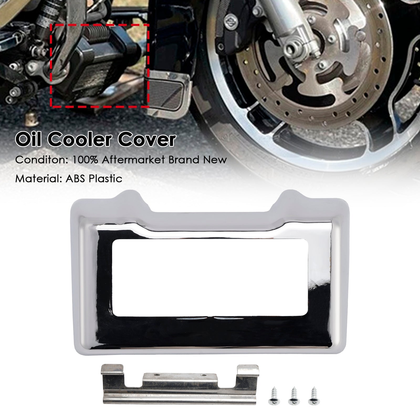 Oil Cooler Cover Fit For Touring Road King Street Glide 2011-2016