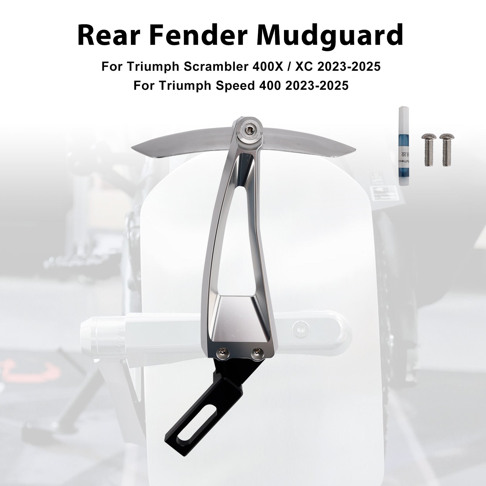 2023-2025 Triumph Scrambler 400X / XC Speed 400 Rear Wheel Fender Mudguard
