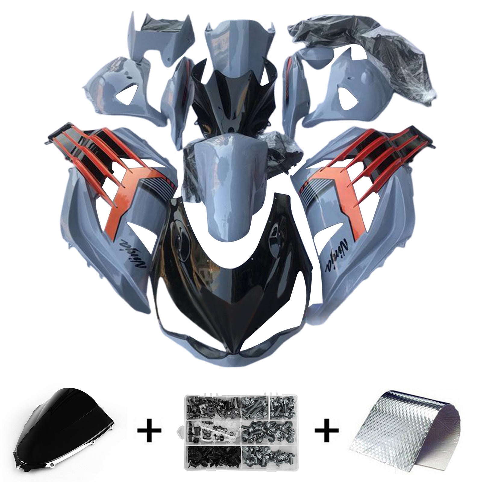 2012-2025 Kawasaki ZX14R Injection Fairing Kit Bodywork Plastic ABS #104
