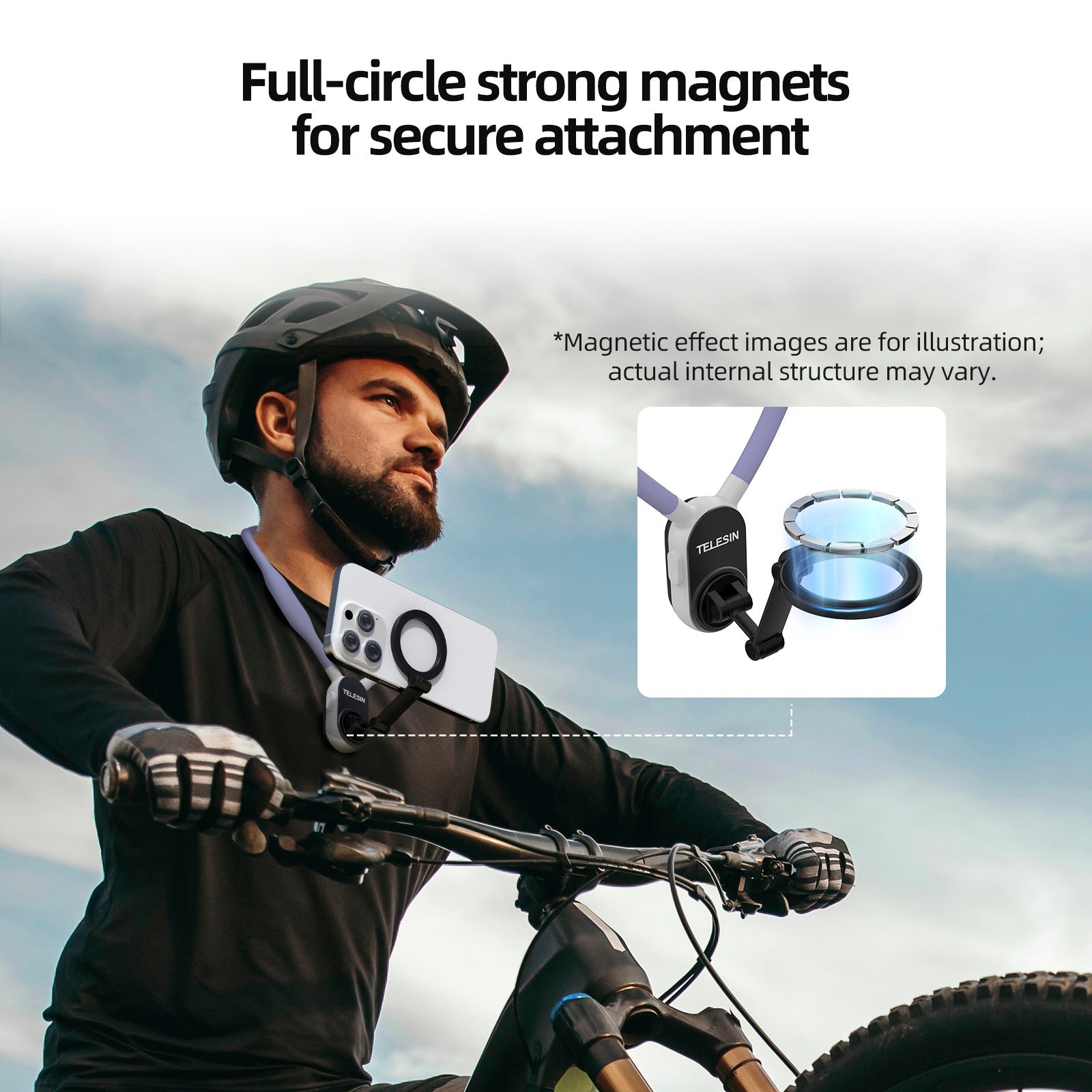 Magsafe Mobile Phone Magnetic Neck Halter Bracket Quick Release Shock Absorption