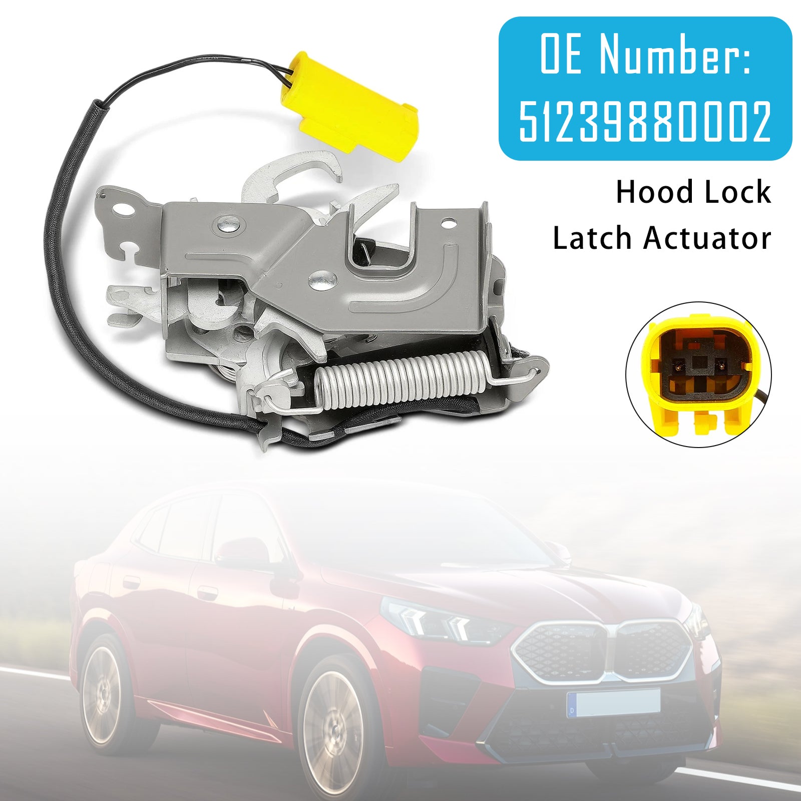 Front Right Bonnet Hood Latch Lock 51239880002 For BMW X2 U10 2024-2025 0.1 2.0