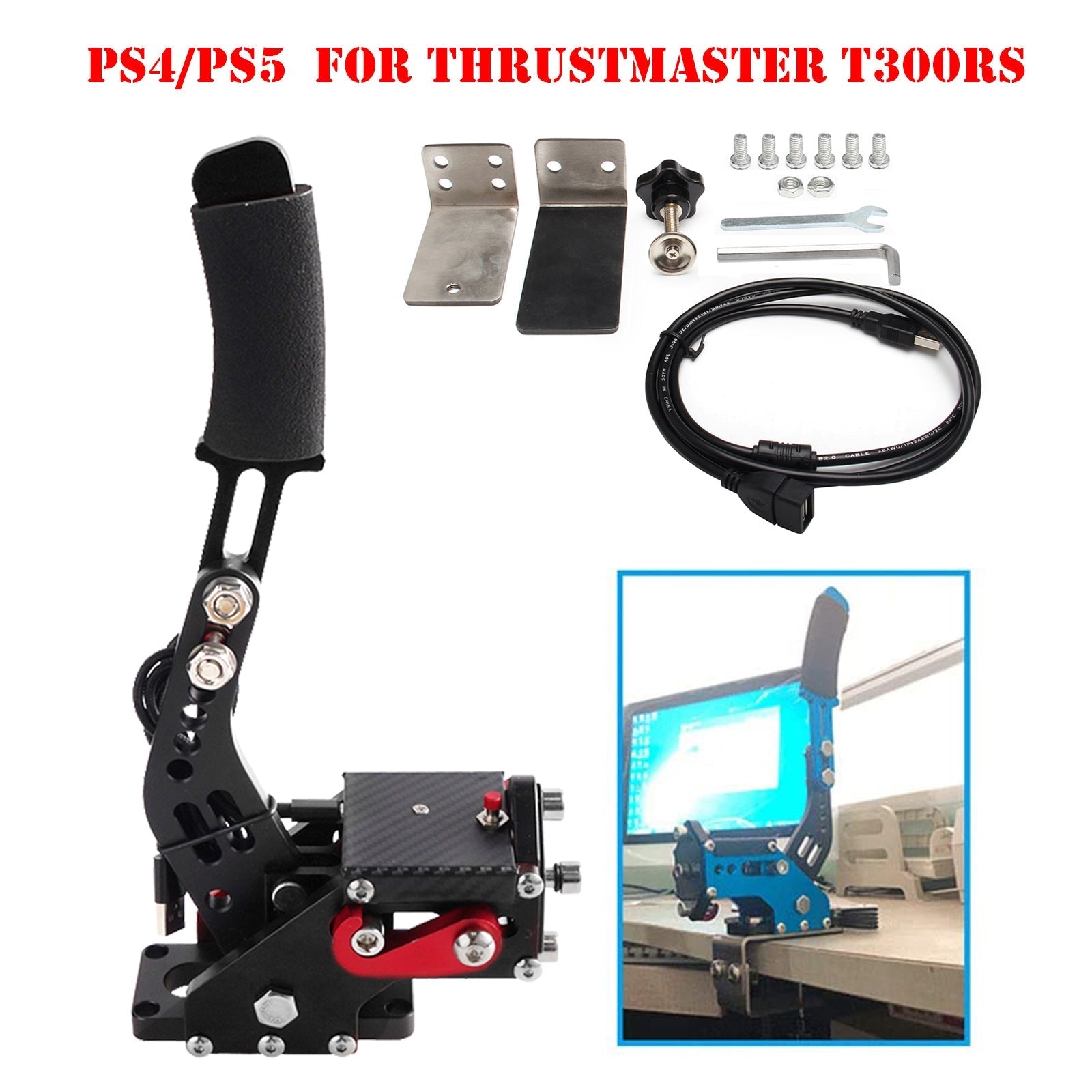 14Bit X1 XSS XSX XBOX USB3.0 SIM Handbrake for Racing Games Steering Wheel Stand G920 Black