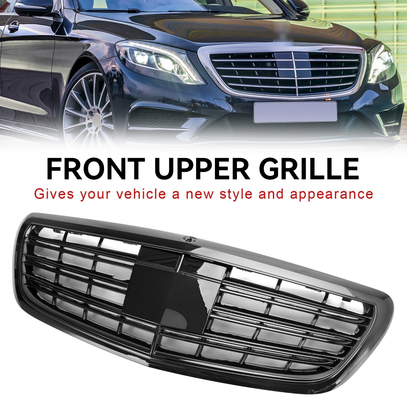 2014 2015 2016 2017 2018 2019 2020 S-class W222 S500 S550 S600 W/ACC Mercedes-Benz Front Grill Grille