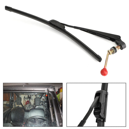 UTV Manual Hand Operated Windshield Wiper Rubber Blade for Can am Polaris Ranger Generic