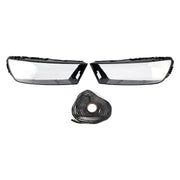 2016-2019 For Audi Q7 Pair Car Headlight Lens Cover LH+RH Lampshade Shell Glue