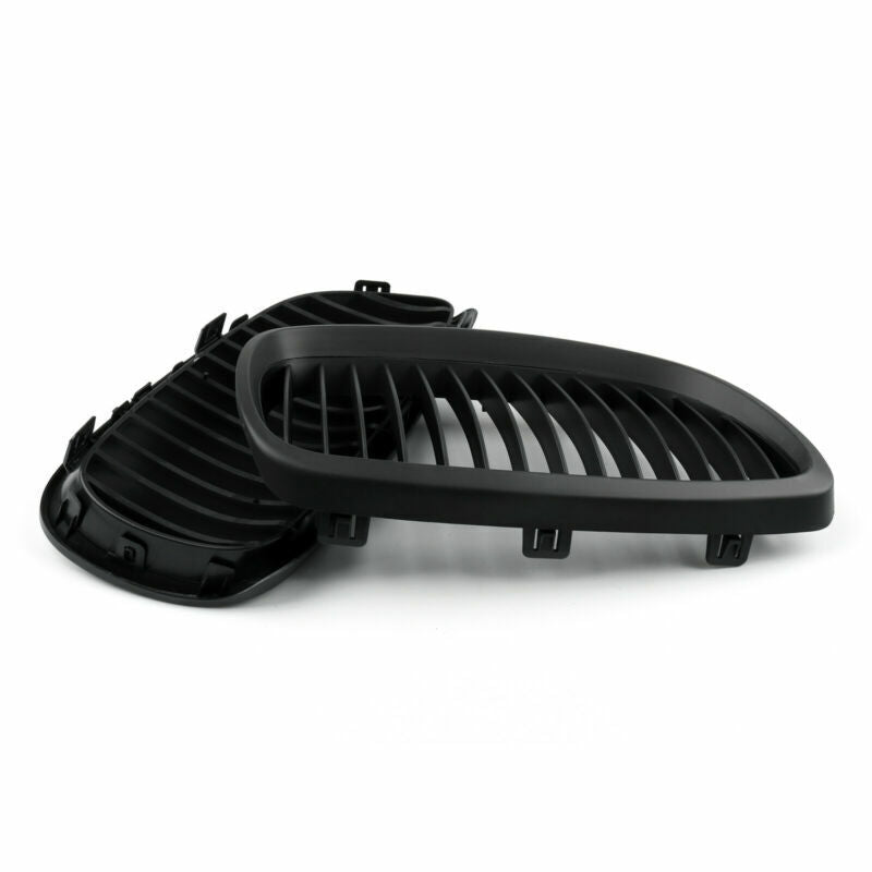 2006-2009 BMW E92 E93 2DR LCI Pair Matt Black Kidney Tuning Grilles Generic