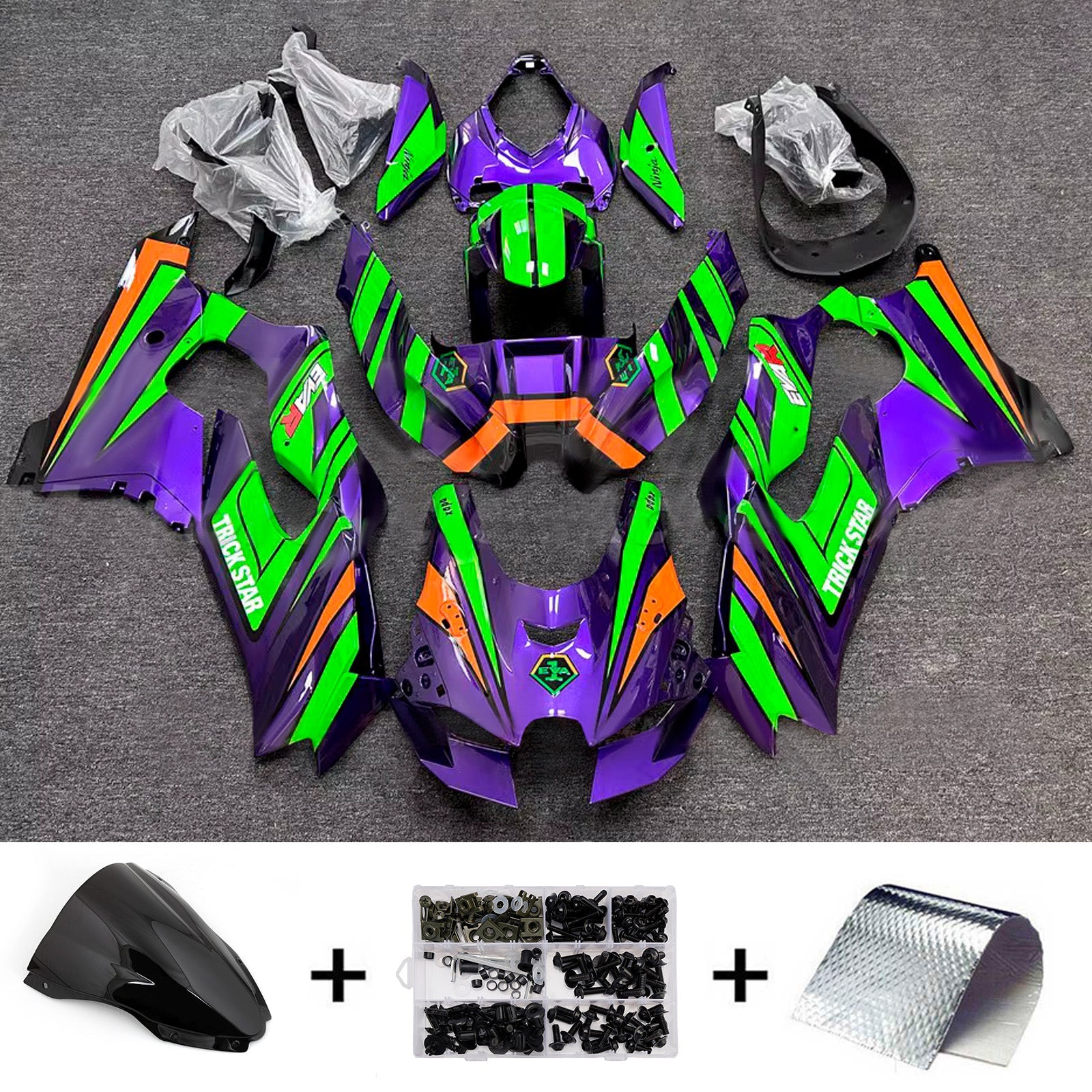 Injection Fairing Kit Bodywork ABS fit For Kawasaki ZX-10R ZX-10RR 2021-2025