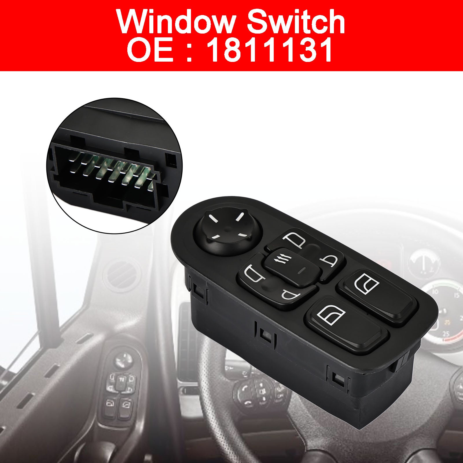 Electric Master Power Window Switch for DAF CF/XF Series 1811131 24V