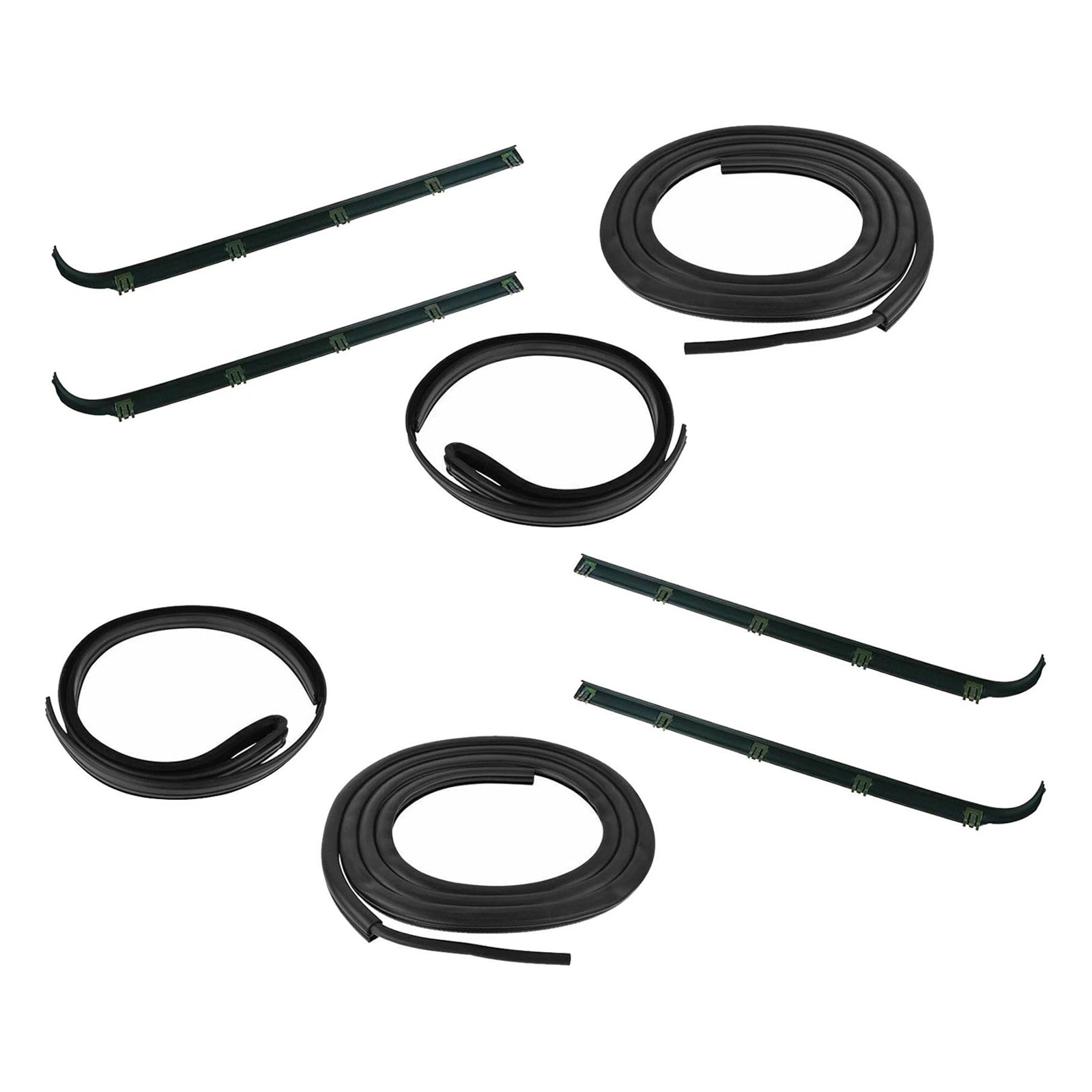 1987-1996 Ford F150 Truck Front Door Weatherstrip Seal Kit 8PCS Door Window Sweep Weatherstrip Seal Kit