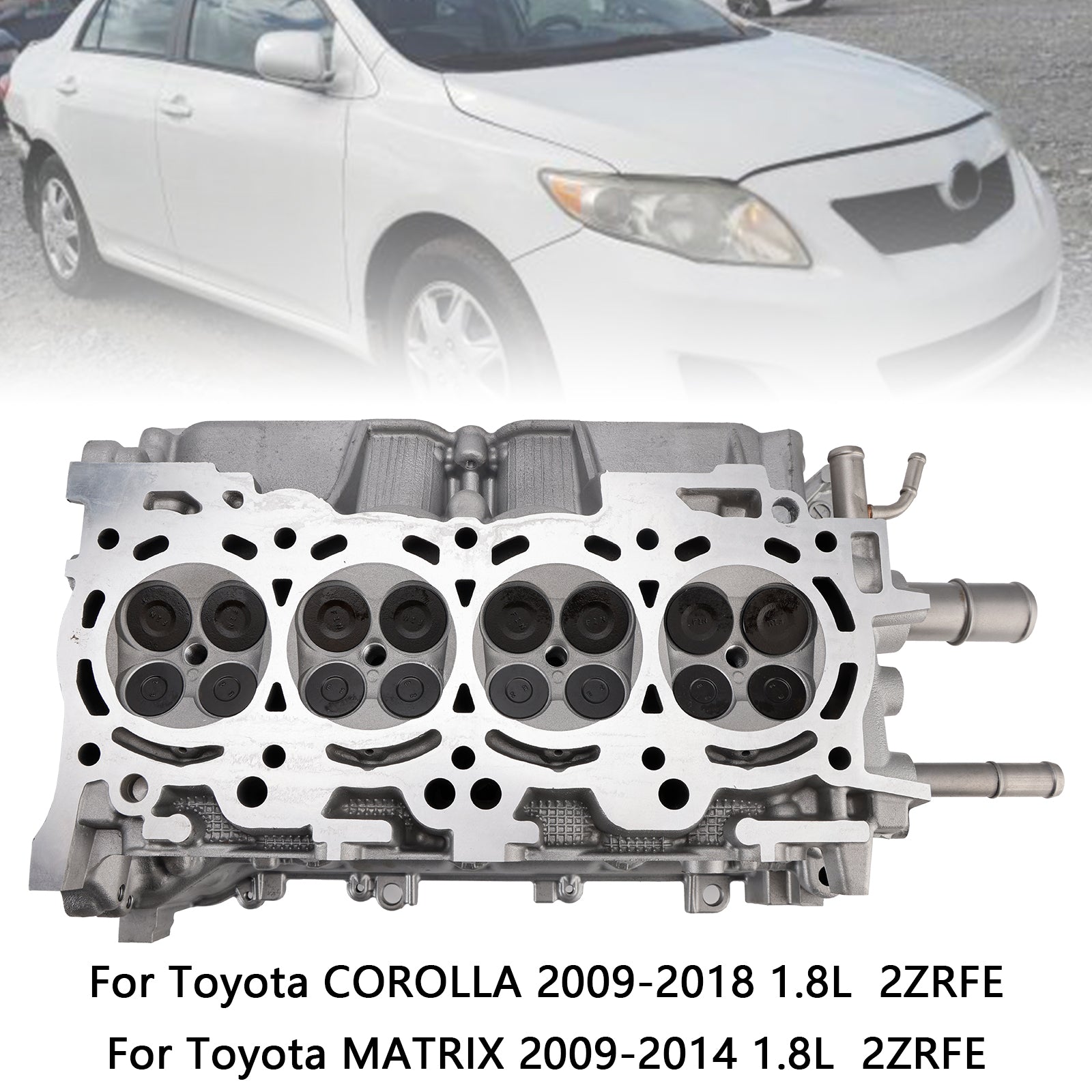 2008-2009 Toyota VIBE 1.8L Cylinder Head 2ZRFE
