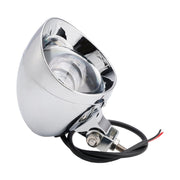 Motorcycle Beam Headlight Fog Lamp Custom Chrome Fits For Racer Bobber Chopper