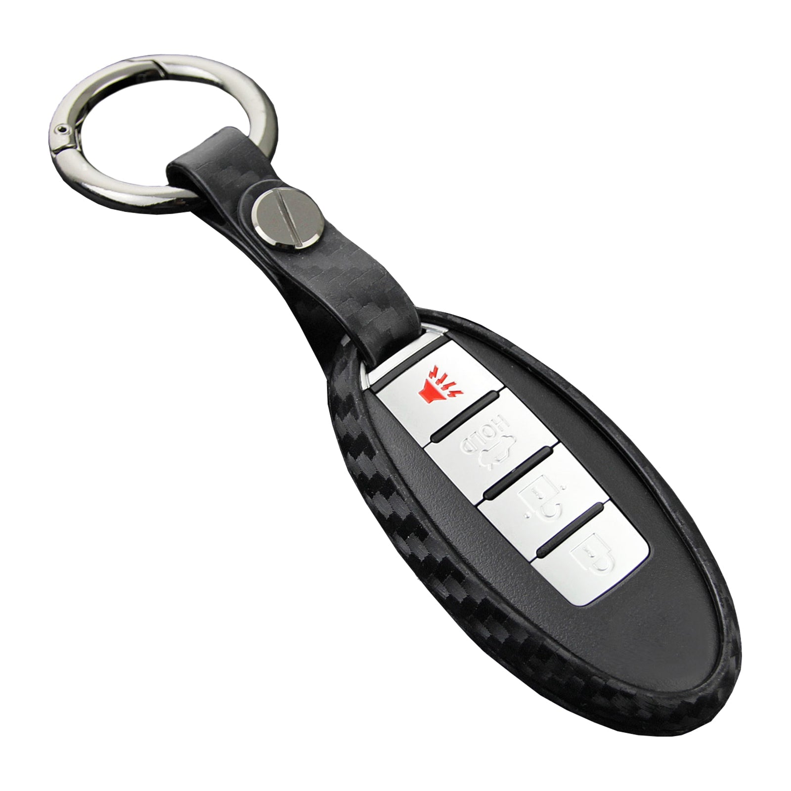 Leather Silicone Car Key Case Cover With Buckle For Nissan