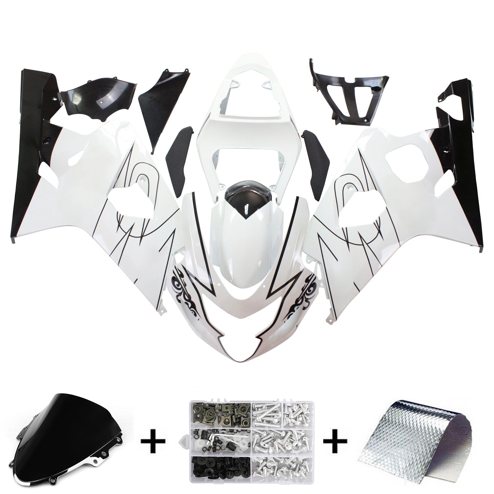 Injection Fairing Kit Bodywork Plastic ABS fit For Suzuki GSXR 600/750 2004-2005