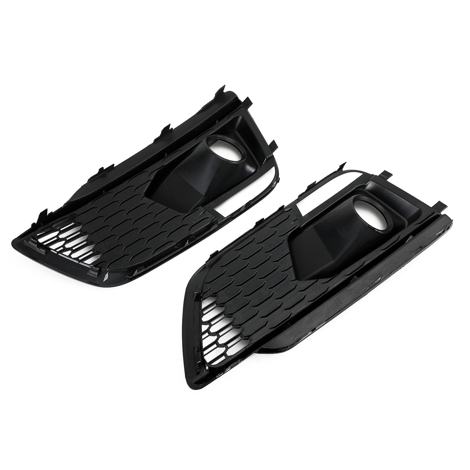 2018 2019 2020 Audi Q5 SQ5 RSQ5 Black Front Honeycomb Fog Lamp Grilles Cover