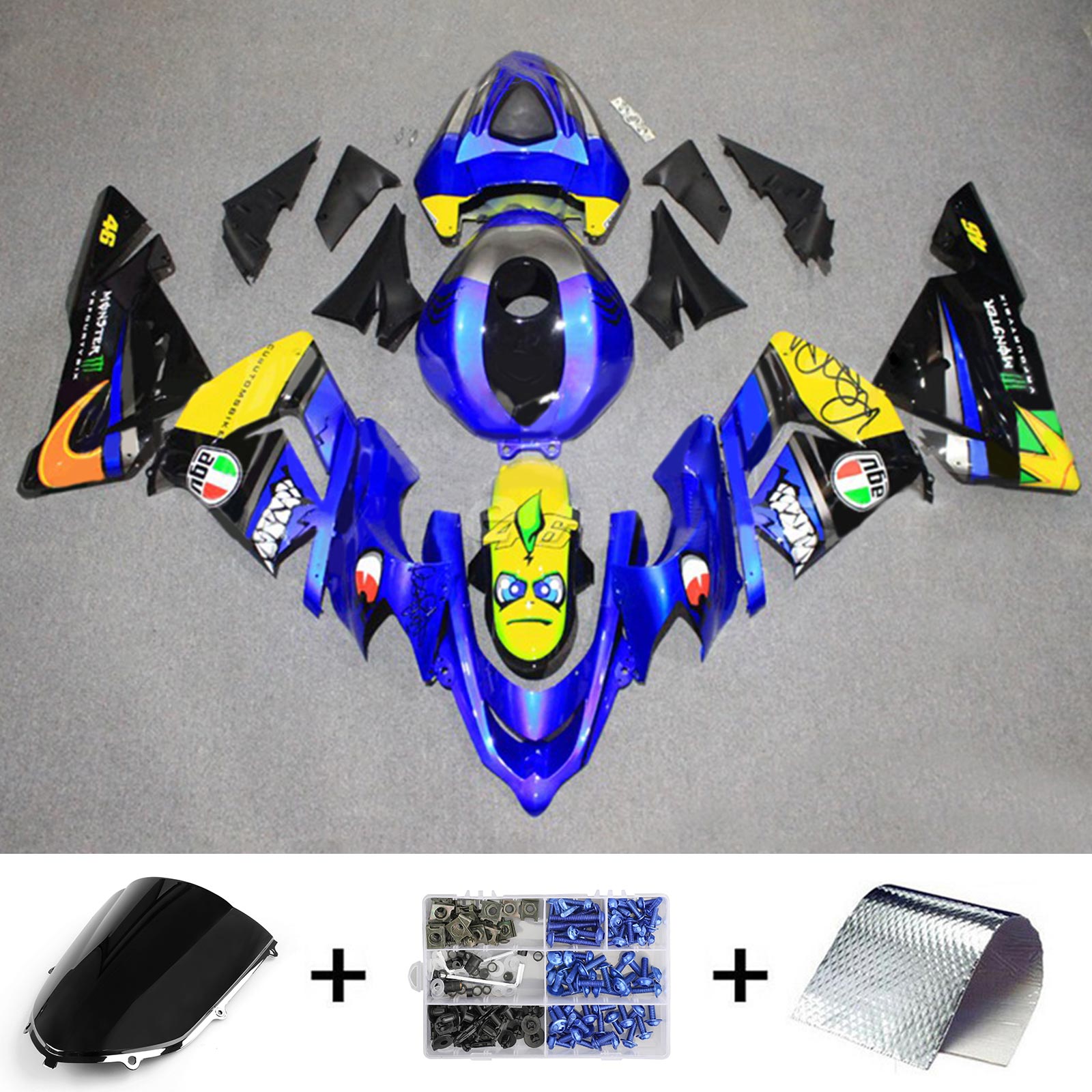 2004-2005 Kawasaki ZX10R Fairing Kit Bodywork Plastic ABS