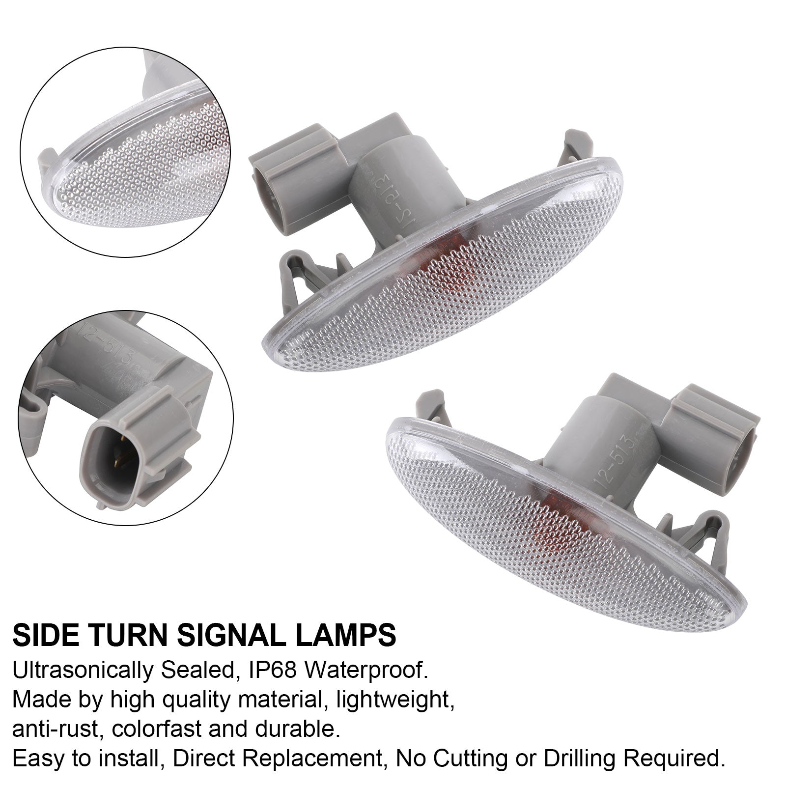 Side Turn Signal Lamp Fender Light for Toyota Corolla Camry Yaris 81730-02090
