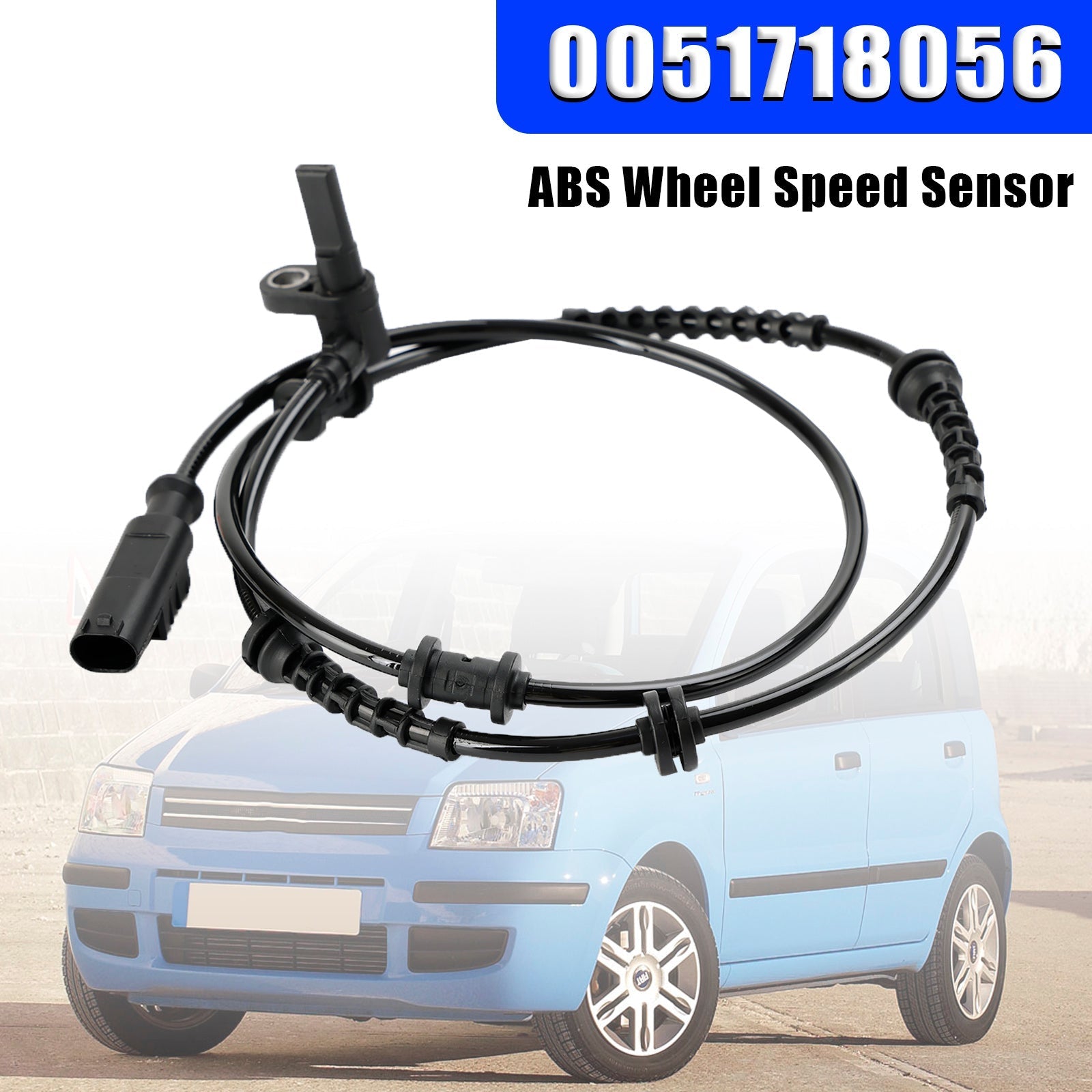 Fiat Panda ABS Wheel Speed Sensor Front Left/Right 0051718056
