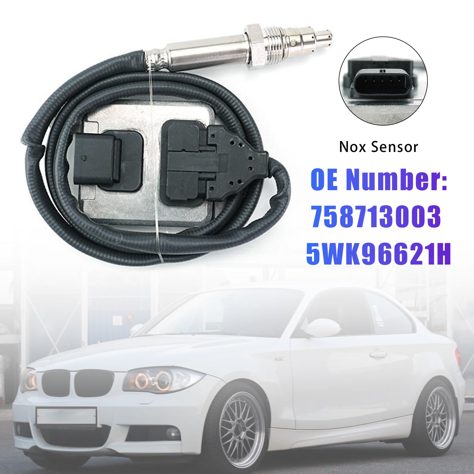 NOx Sensor 758713003 5WK96621H For BMW E81 E82 E87 E88 E90 E91 E92 E93 LCI N43
