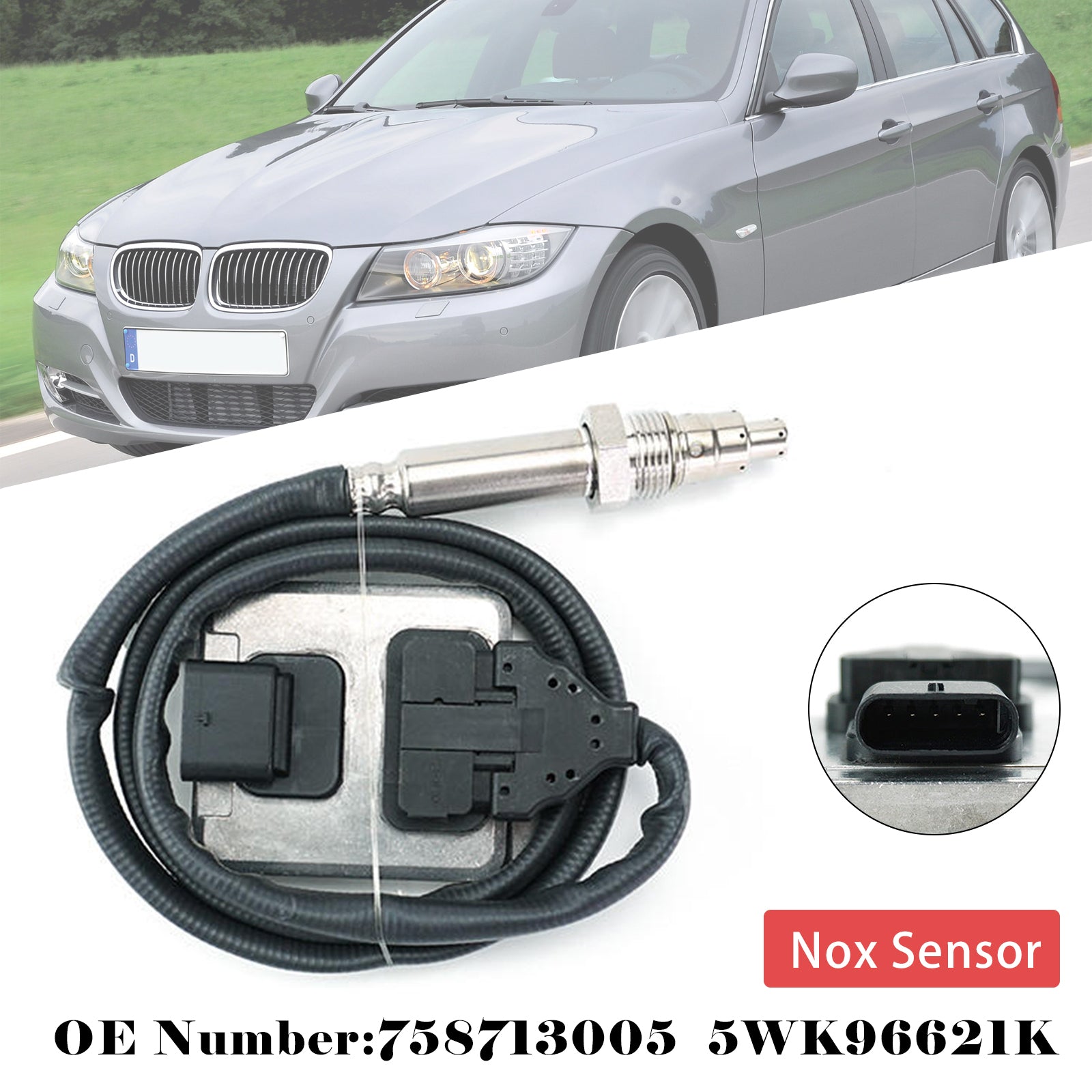 NOx Sensor 758713005 5WK96621K For BMW 1 3 Series E81 E87 LCI E90 E91 E92 E93