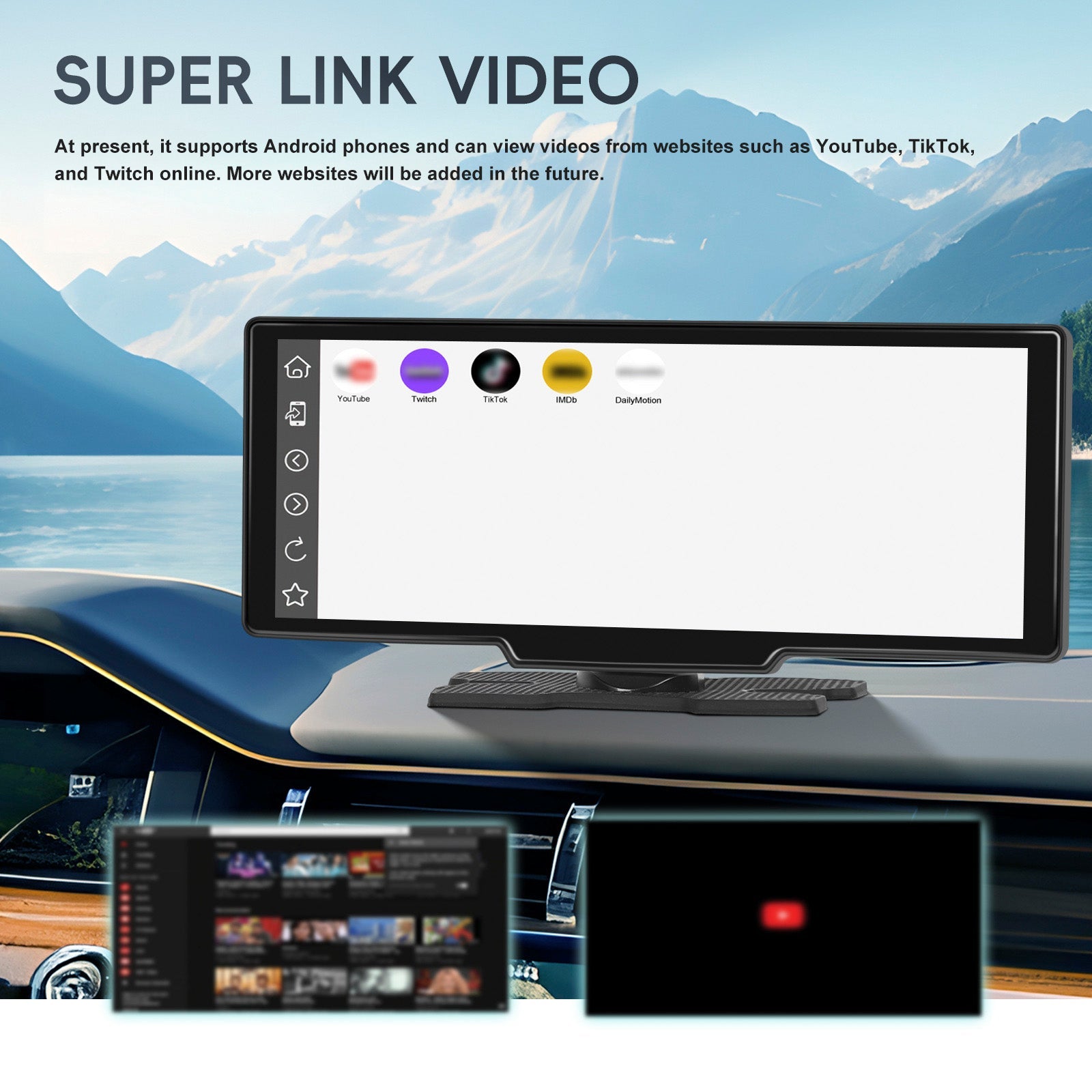 10.77 HD Display Car Navigation System CarPlay all-in-one Machine 12 LED Camera