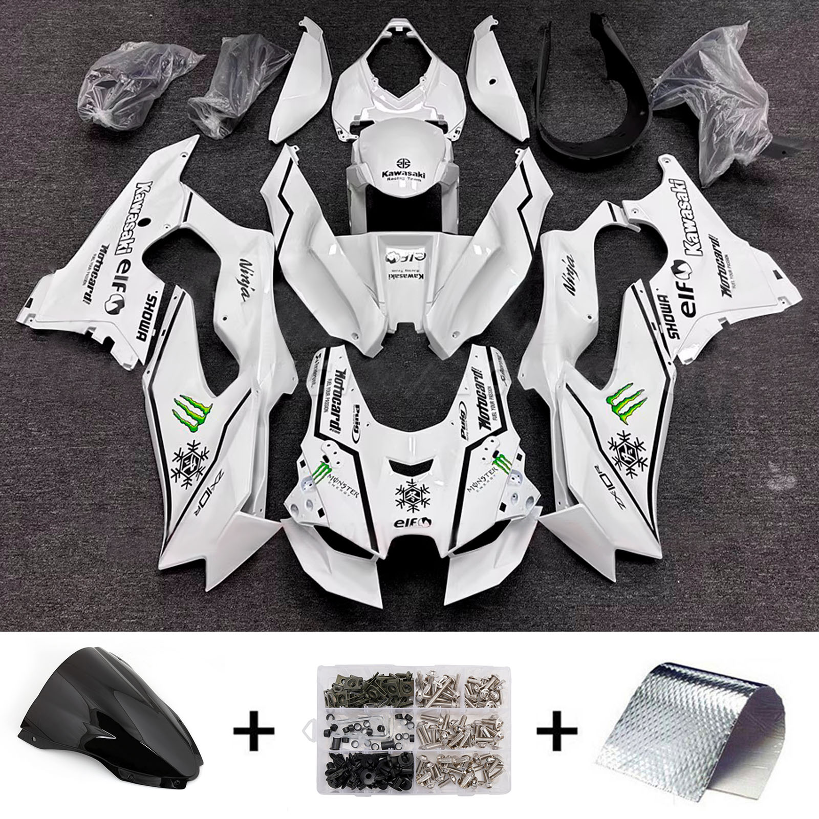 Injection Fairing Kit Bodywork ABS fit For Kawasaki ZX-10R ZX-10RR 2021-2025