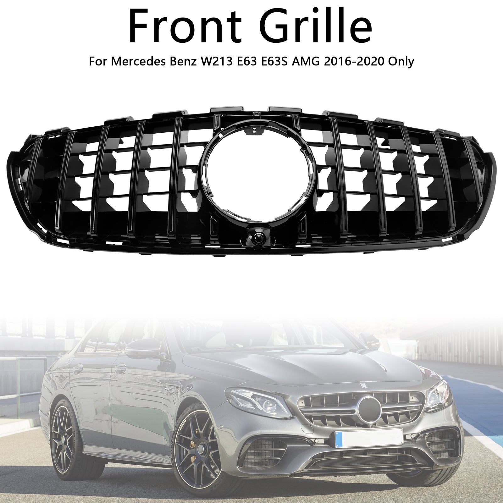 2016 2017 2018 2019 2020 Mercedes Benz W213 E63 E63S AMG Only Front Bumper Grille Grill