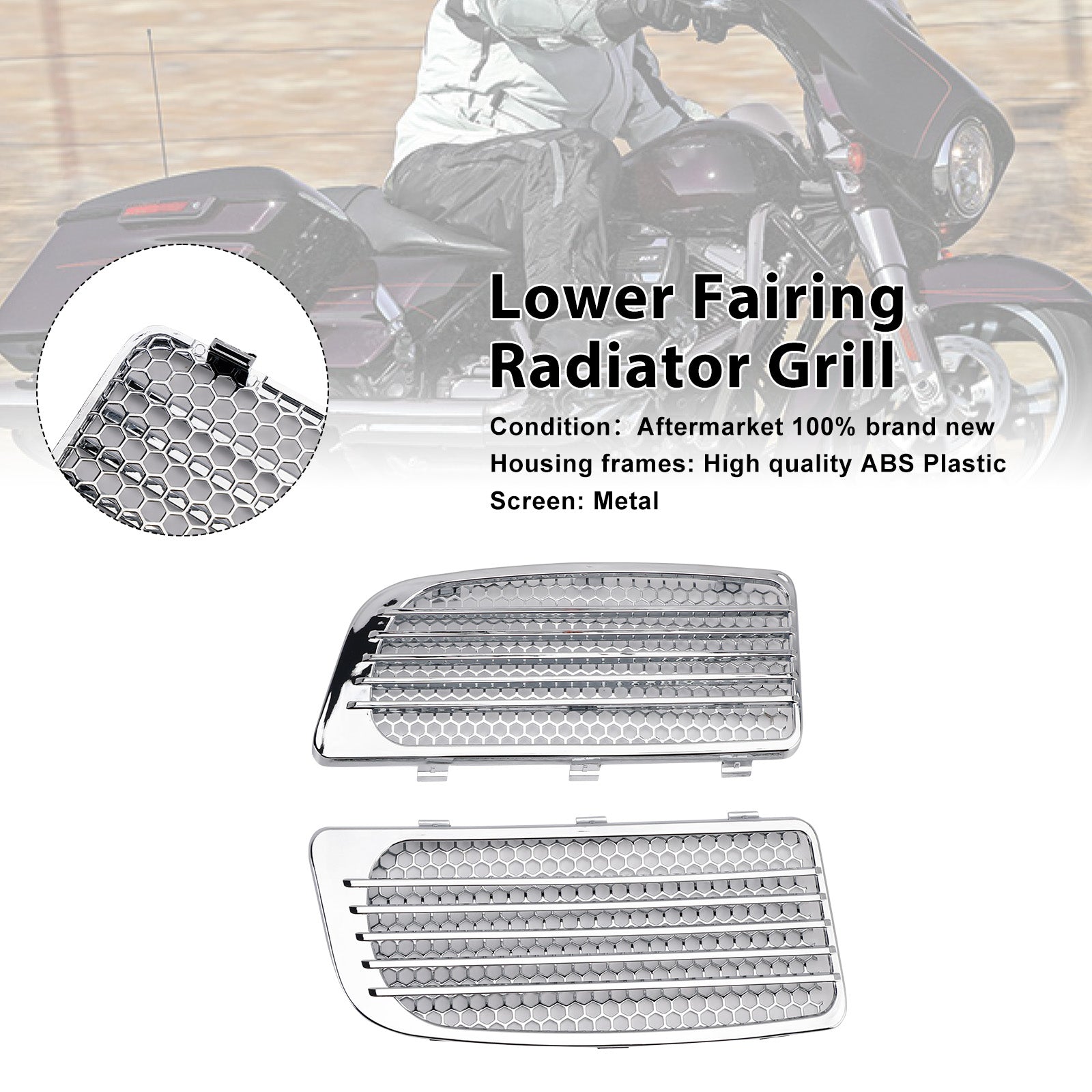 Lower Fairing Radiator Grill Fit For Road Glide King FLHR Special FLTRXS