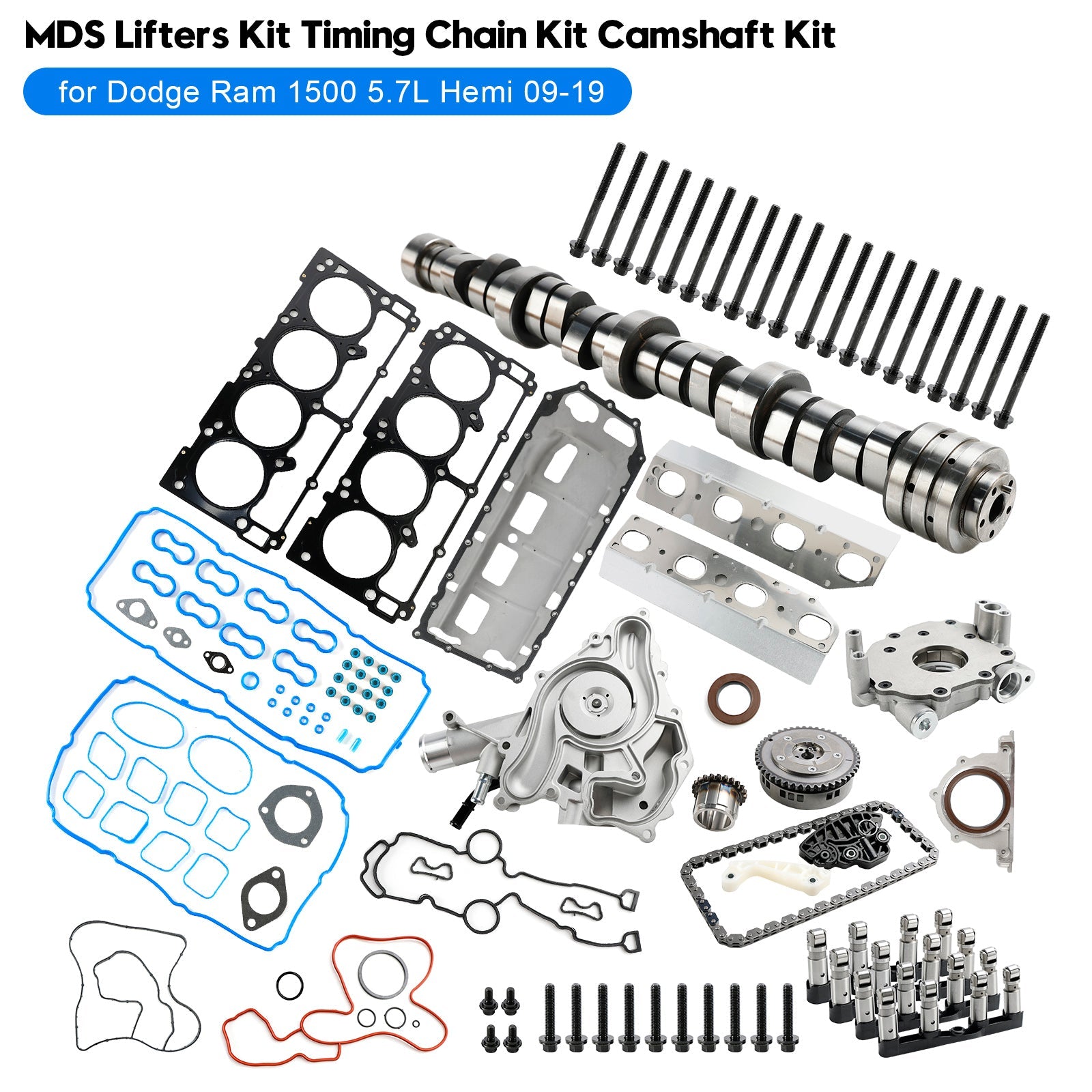 2014-2019 Ram 1500 Special Service 5.7L V8 VIN: T MDS Lifters Kit Timing Chain Kit Camshaft Kit 53021726AD