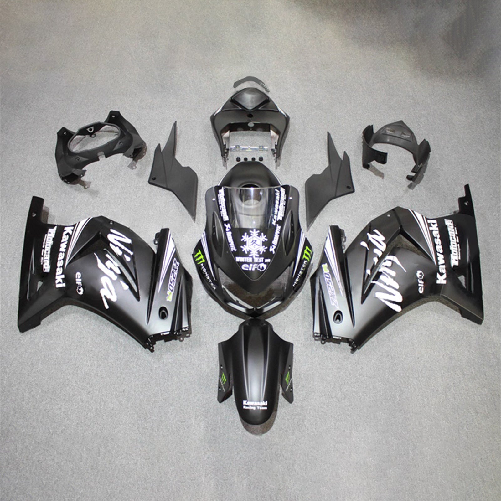 Injection Fairing Kit Bodywork Plastic ABS fit For Kawasaki EX250 Ninja250R 2008-2012