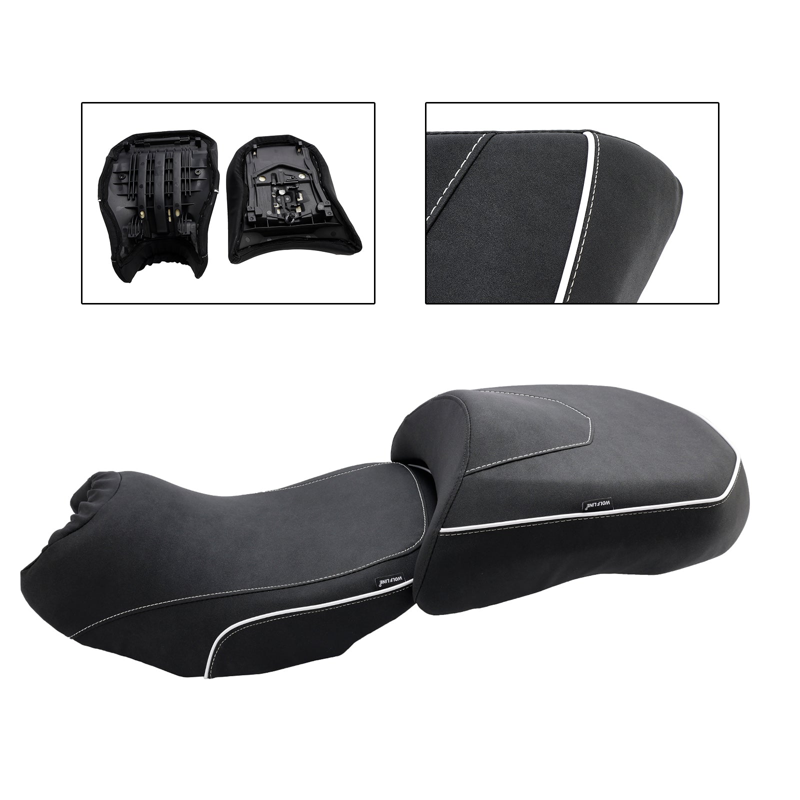 Replace Front Rear Driver Passenger Seat Black For Bmw R1200Gs 14-18 R1250Gs