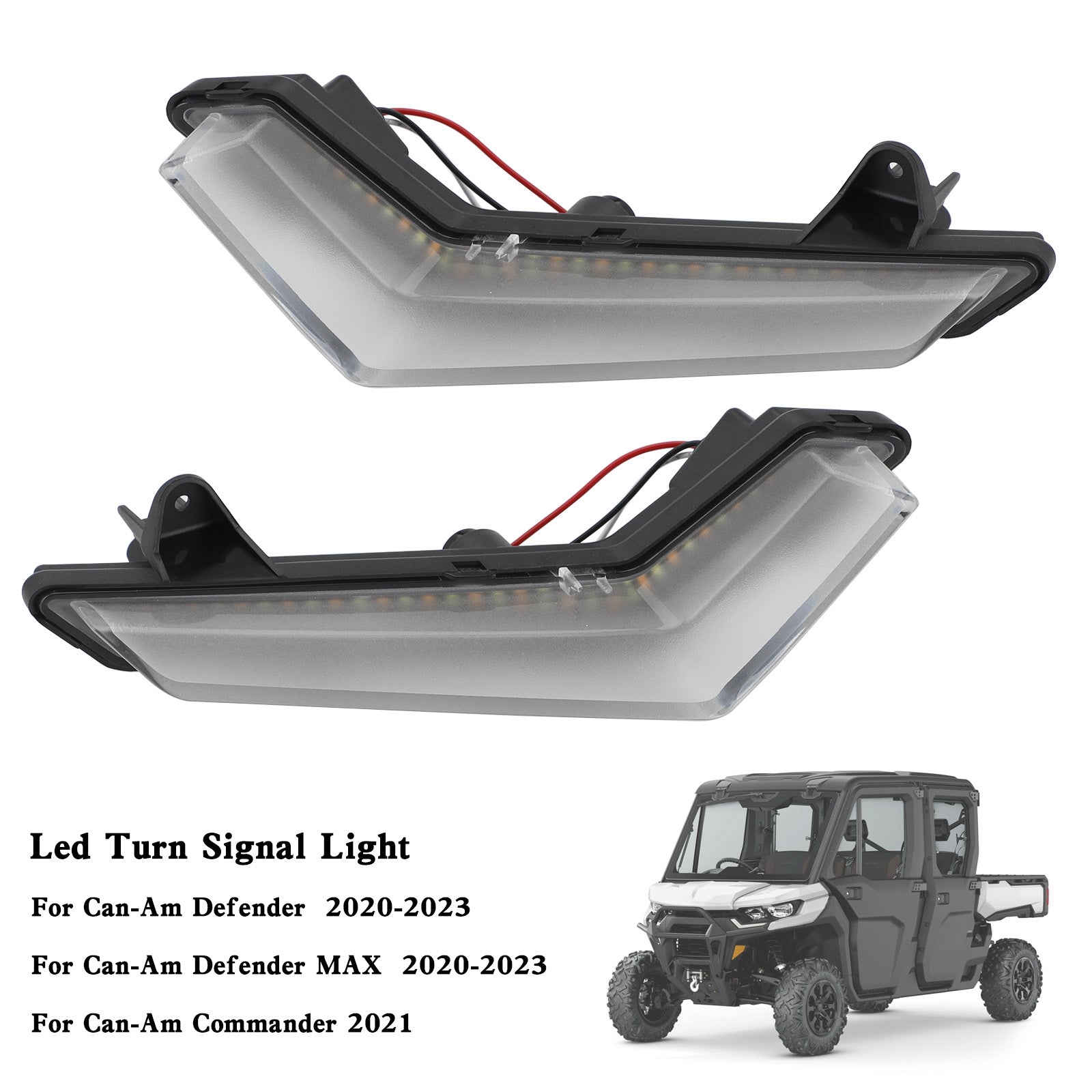 2020-2023 Can-Am Defender Max LED Front Turn Signals Light Daytime Running