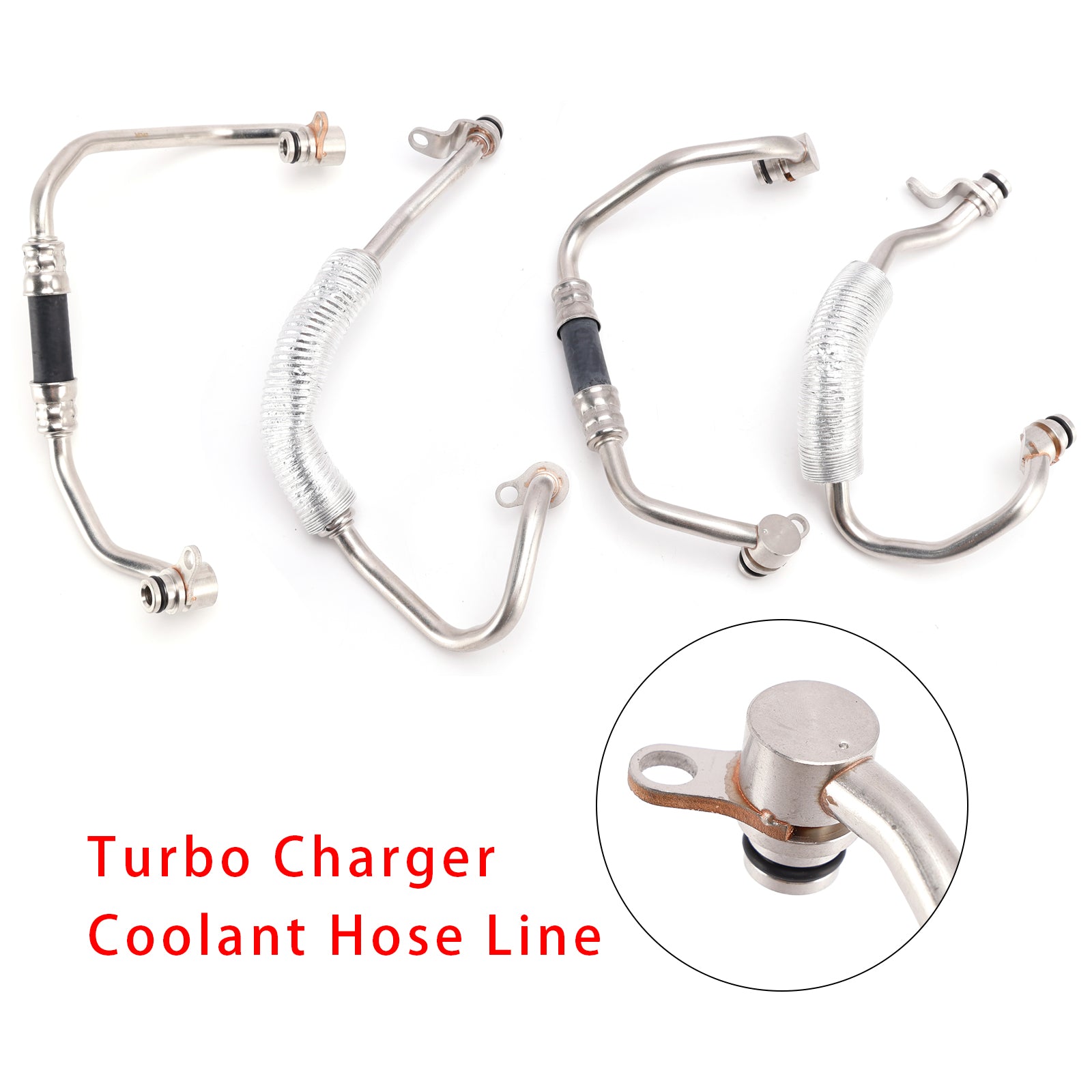2011-2013 For BMW 335is 4PCS Turbo Charger Coolant Hose Line Kit 11537558901