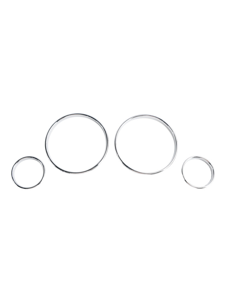 1995-2004 BMW E39 5 Series Silver Dash Trim Rings Speedometer Gauge Cluster Panel 500-125