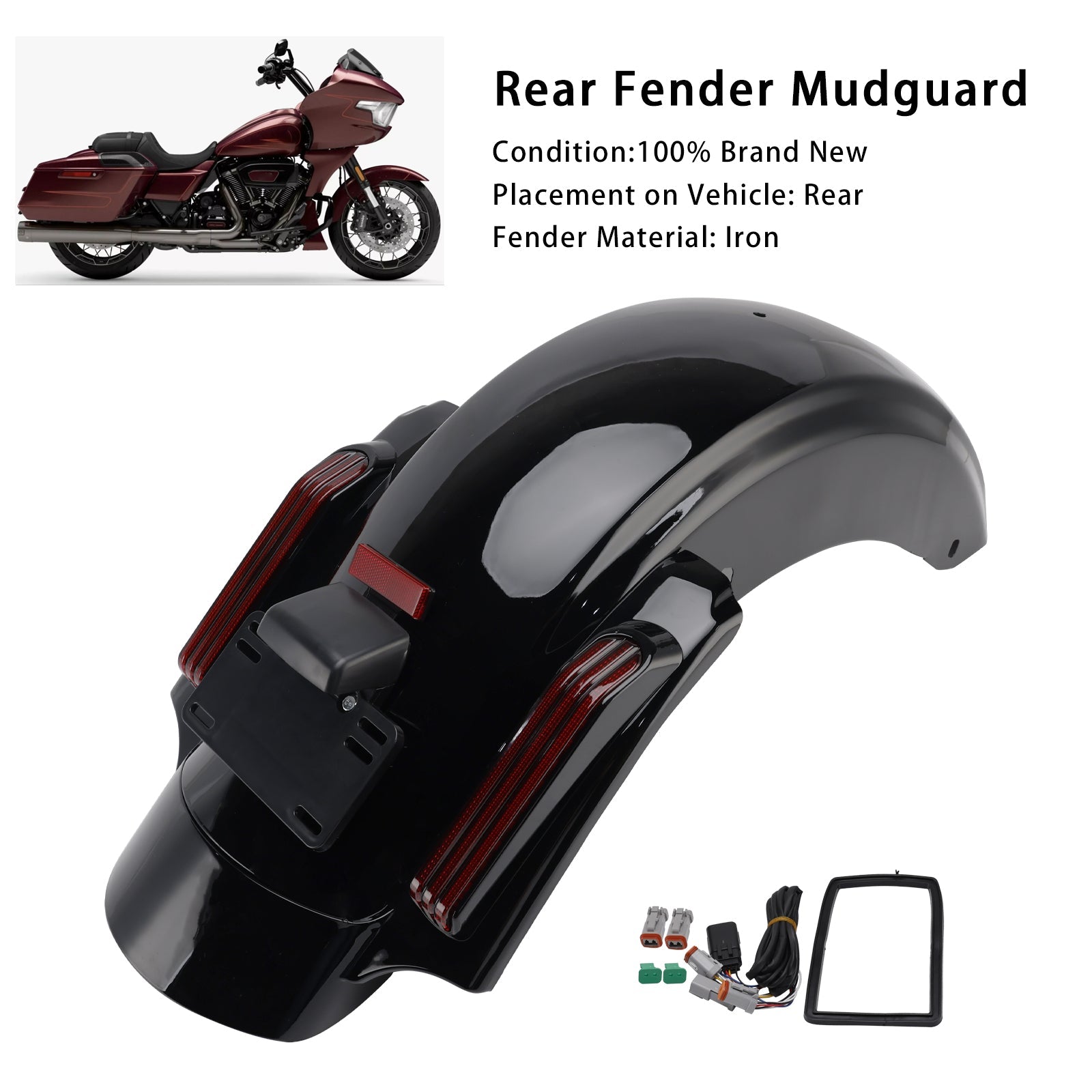 Rear Fender System Fit For Touring Road Glide Street Glide CVO 2023-2025